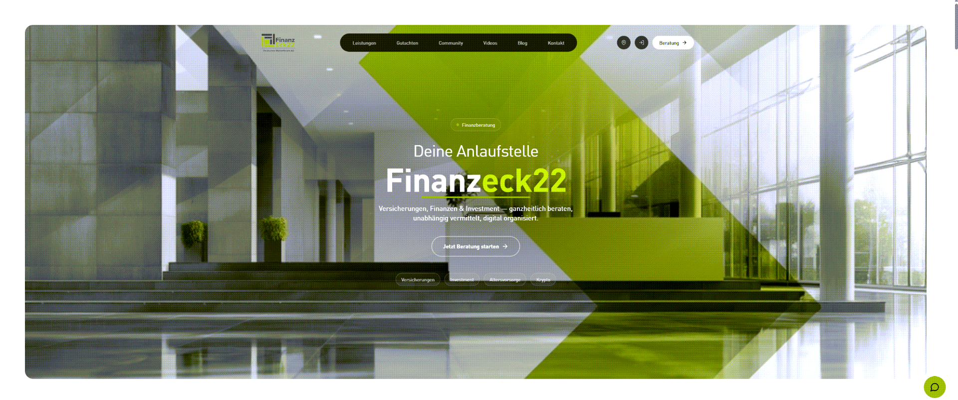 Screenshot von finanzeck22.de