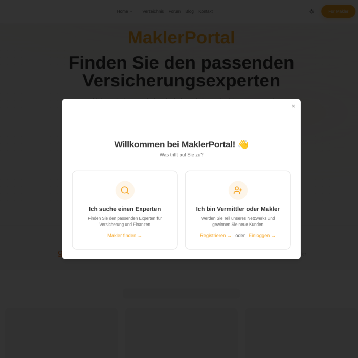Screenshot von maklerportal.org