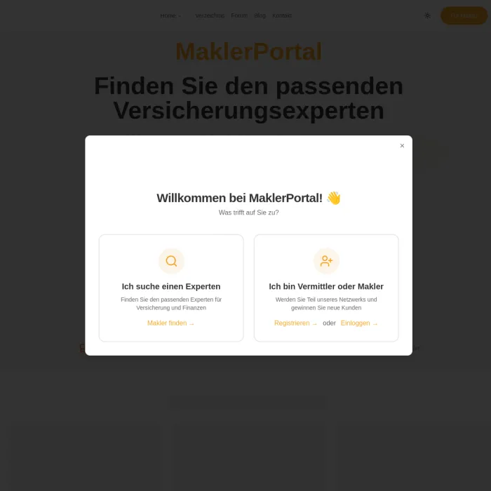 Screenshot von maklerportal.org