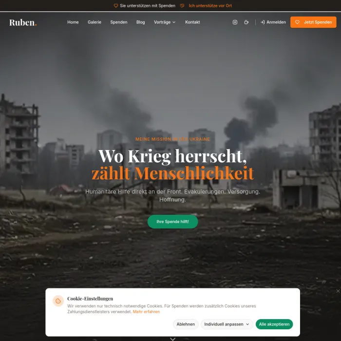 Screenshot von ruben-mawick.de